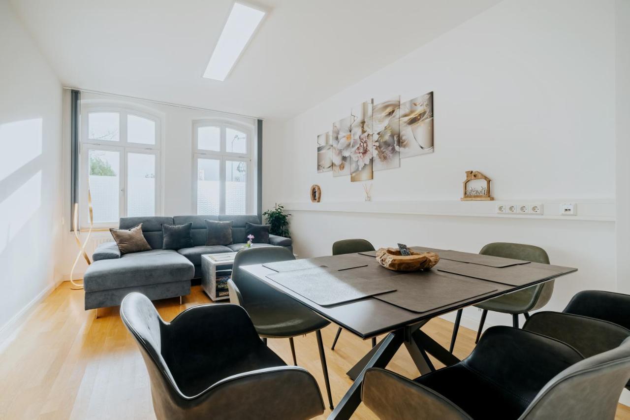 מגדבורג Blissplace 3 Zi Premium Apartment Nahe Getec Arena Mit Kingsize Betten Und Balkon מראה חיצוני תמונה