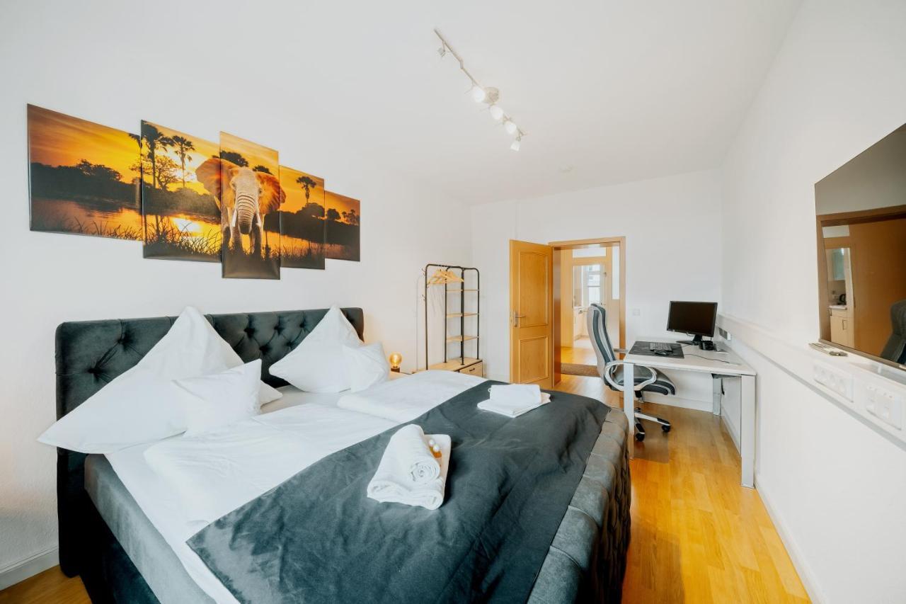 מגדבורג Blissplace 3 Zi Premium Apartment Nahe Getec Arena Mit Kingsize Betten Und Balkon מראה חיצוני תמונה