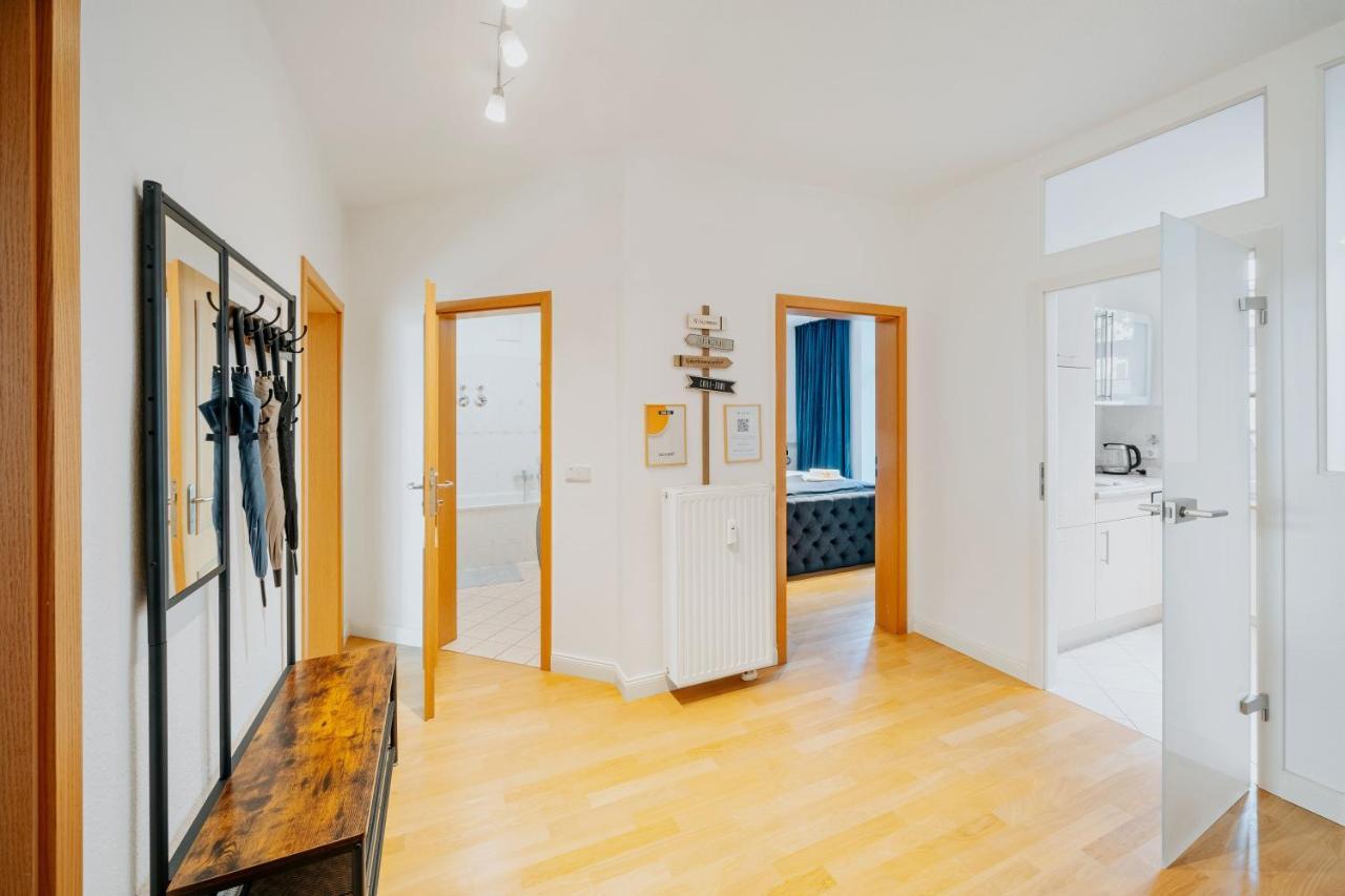 מגדבורג Blissplace 3 Zi Premium Apartment Nahe Getec Arena Mit Kingsize Betten Und Balkon מראה חיצוני תמונה